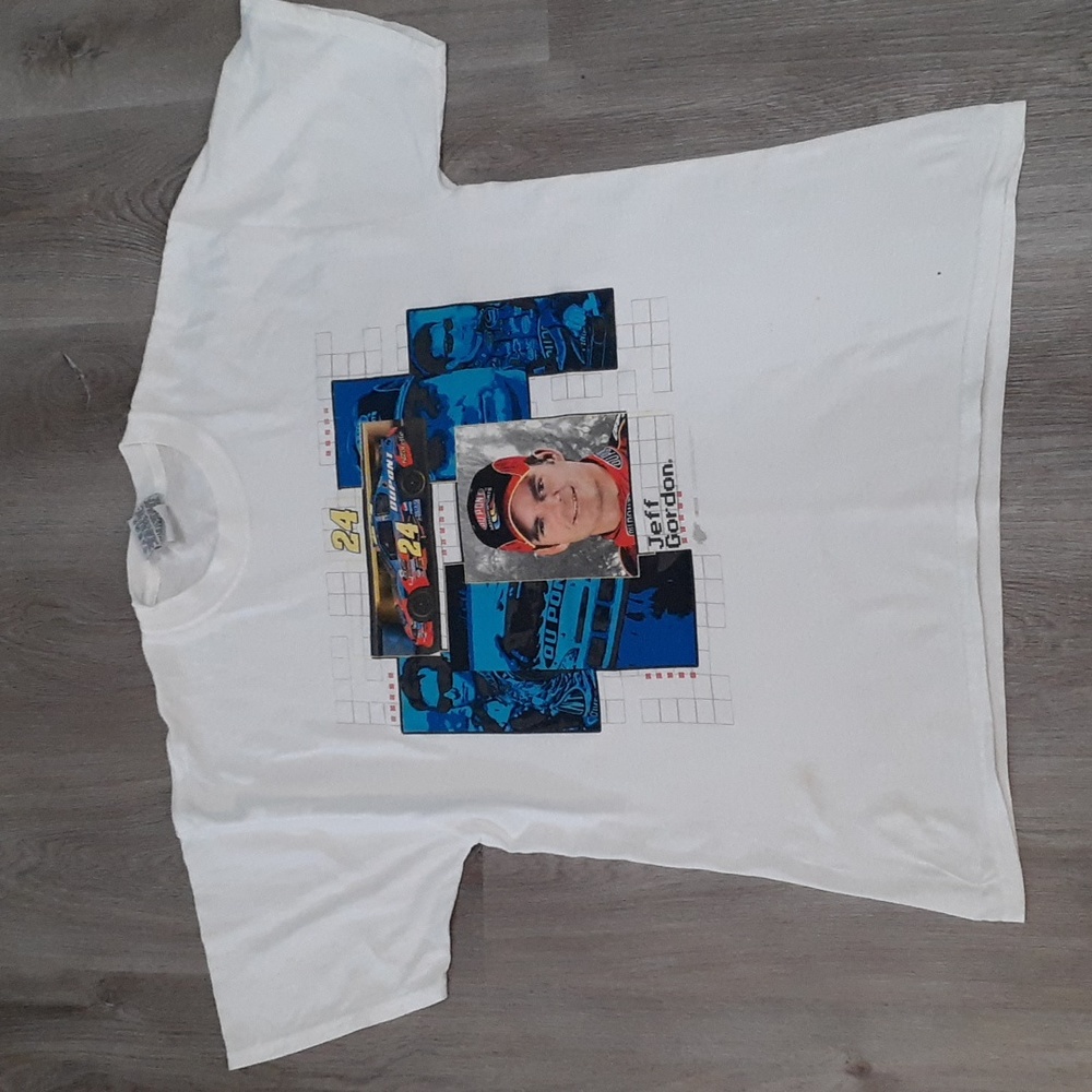 Jeff Gordon NASCAR Winner's Circle Graphic Tshirt Large Vintage 2001 Y2K racing